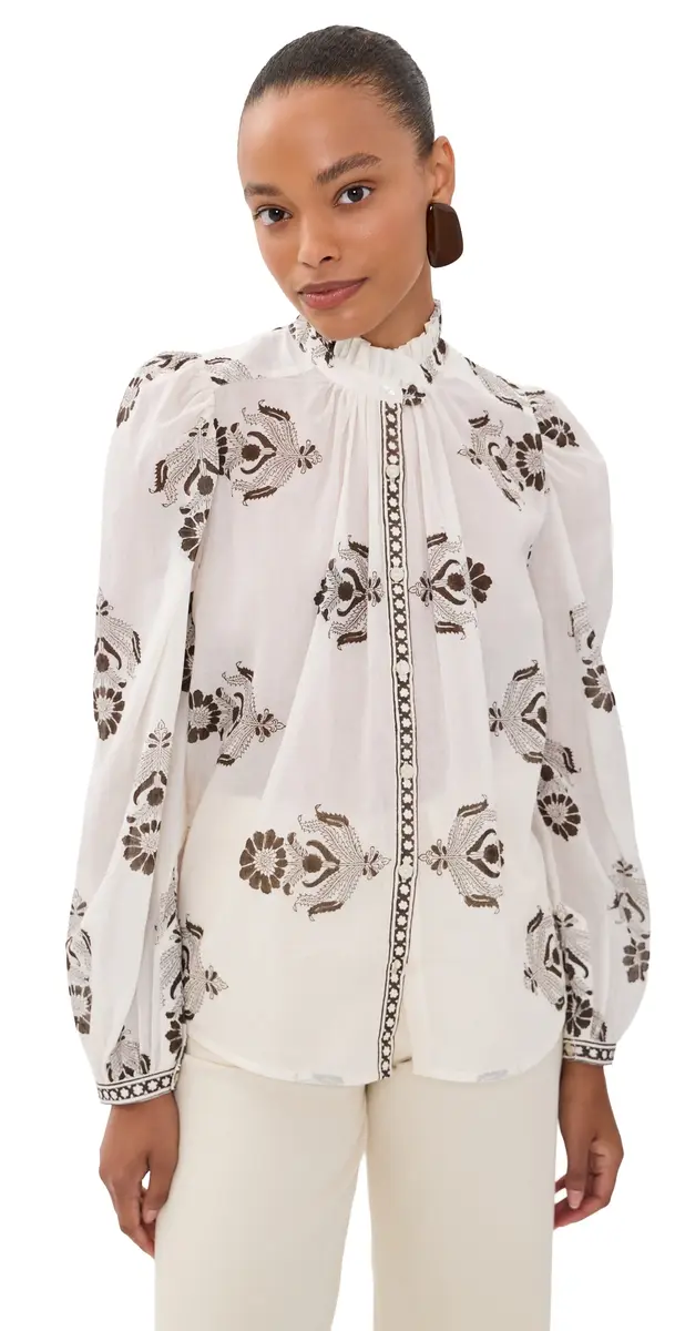 ALIX OF BOHEMIA Annabel Java Cactus Shirt Off-White | Image 1 ALIX OF BOHEMIA Annabel Java Cactus Shirt Off-White | Image 1