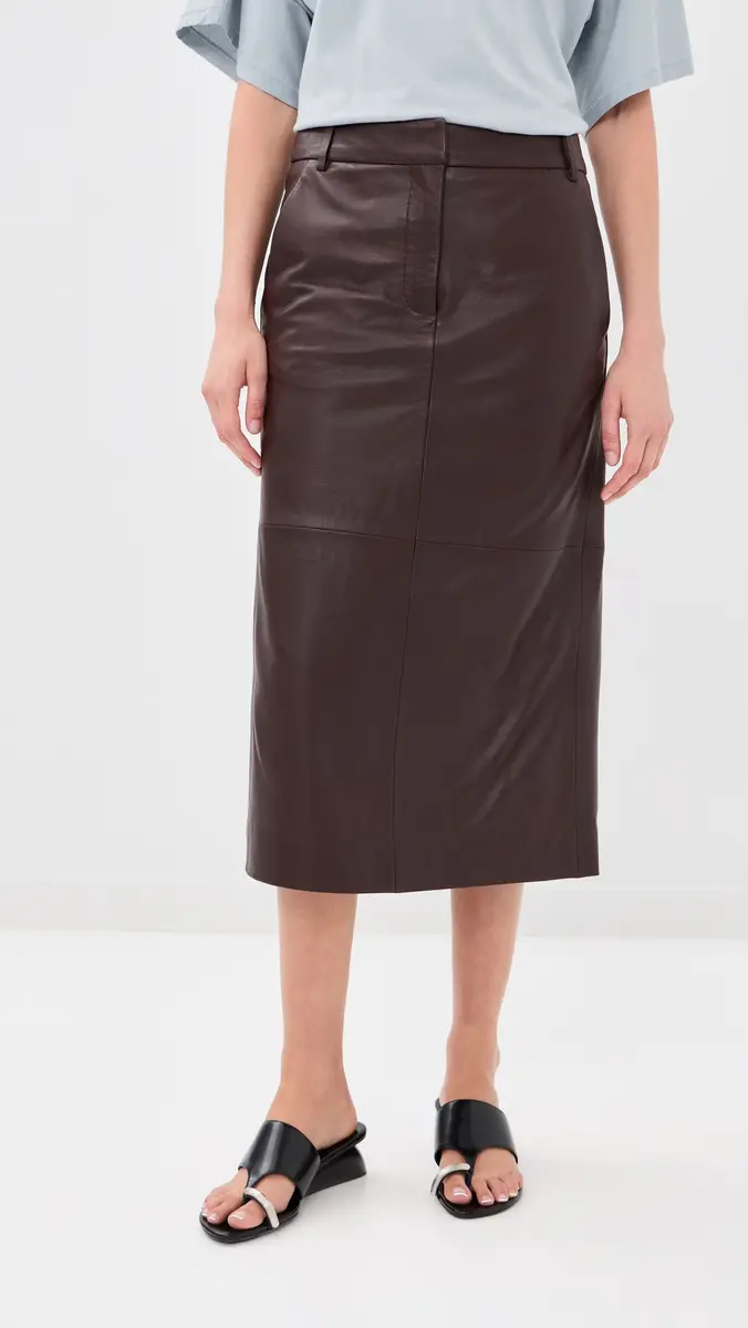 Tibi Leather Midi Trouser Skirt | Thumbnail 2 Tibi Leather Midi Trouser Skirt | Thumbnail 2