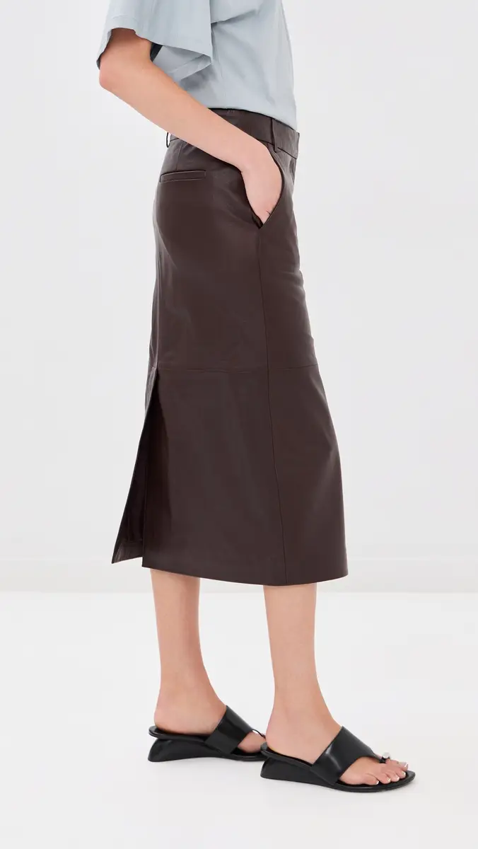 Tibi Leather Midi Trouser Skirt | Thumbnail 4 Tibi Leather Midi Trouser Skirt | Thumbnail 4