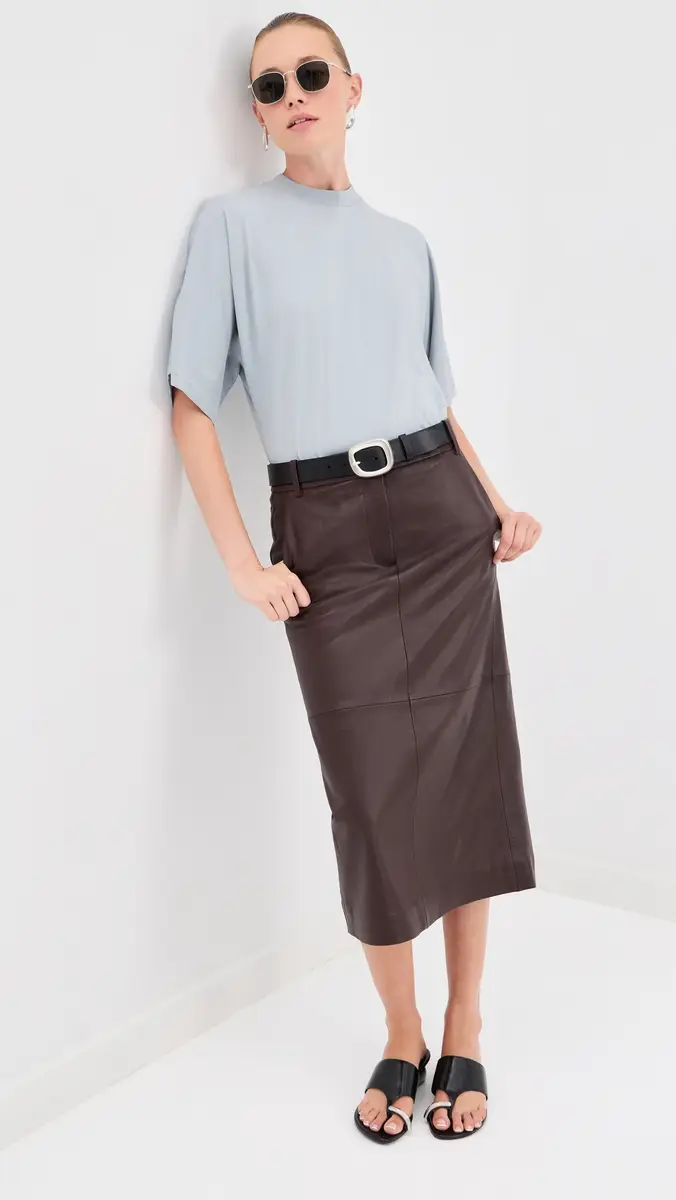 Tibi Leather Midi Trouser Skirt | Thumbnail 5 Tibi Leather Midi Trouser Skirt | Thumbnail 5