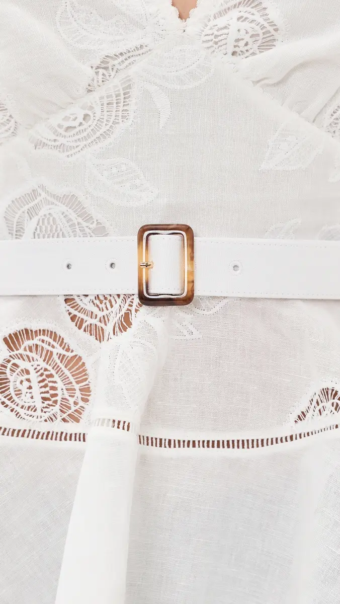 Self-Portrait Linen Peplum Top | Thumbnail 6