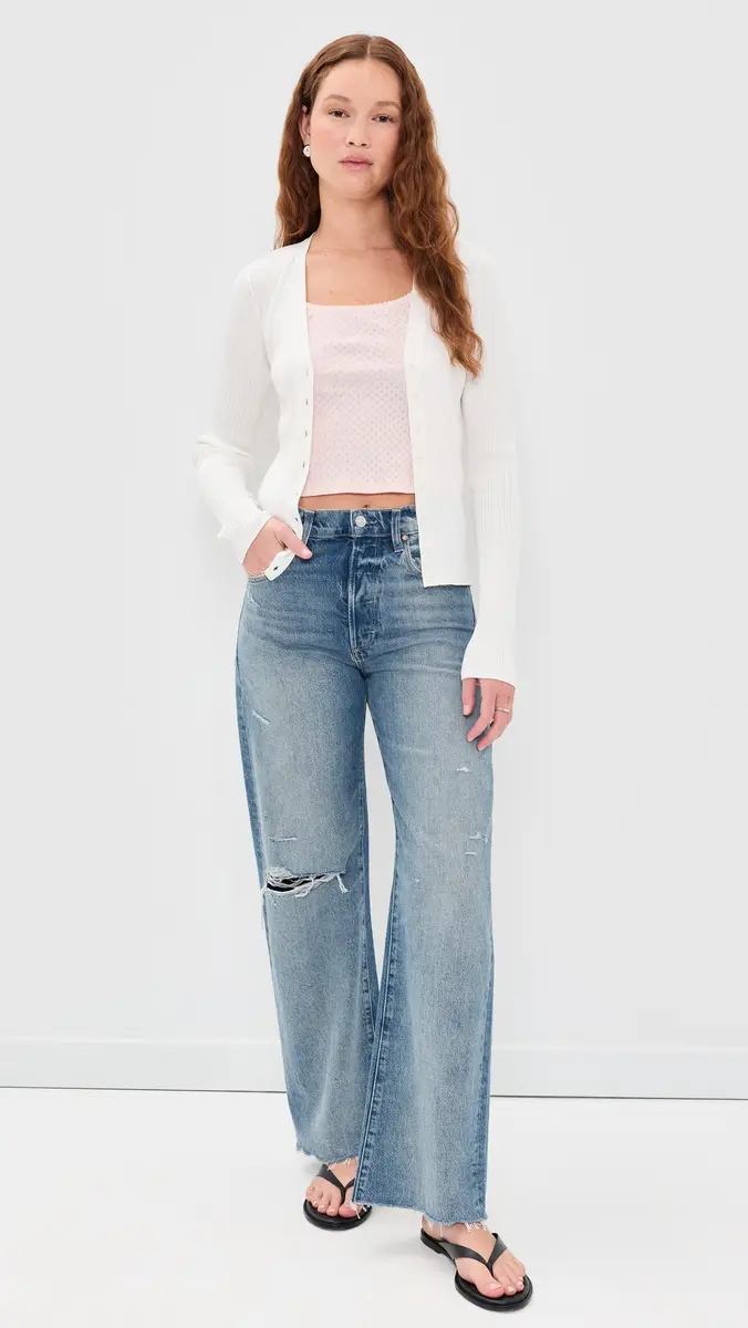 Sold Out NYC The Ribbed Favorite Cardigan In Cream Cream | Thumbnail 5 Sold Out NYC The Ribbed Favorite Cardigan In Cream Cream | Thumbnail 5