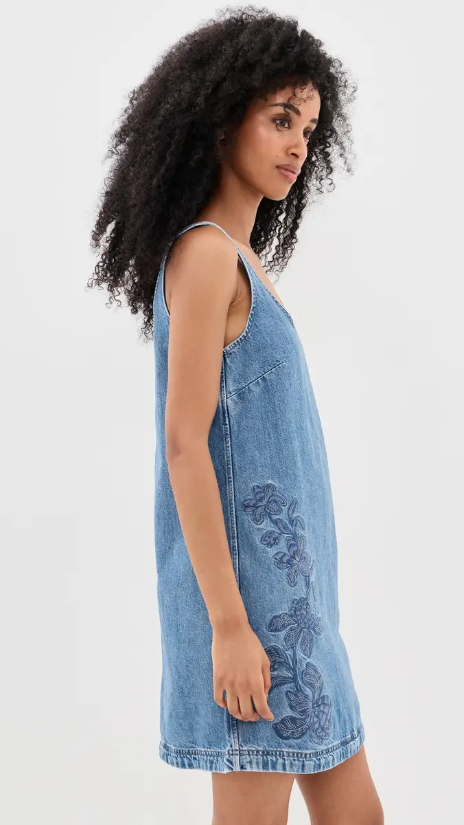 Madewell Denim Embroidered Mini Dress | Thumbnail 4 Madewell Denim Embroidered Mini Dress | Thumbnail 4