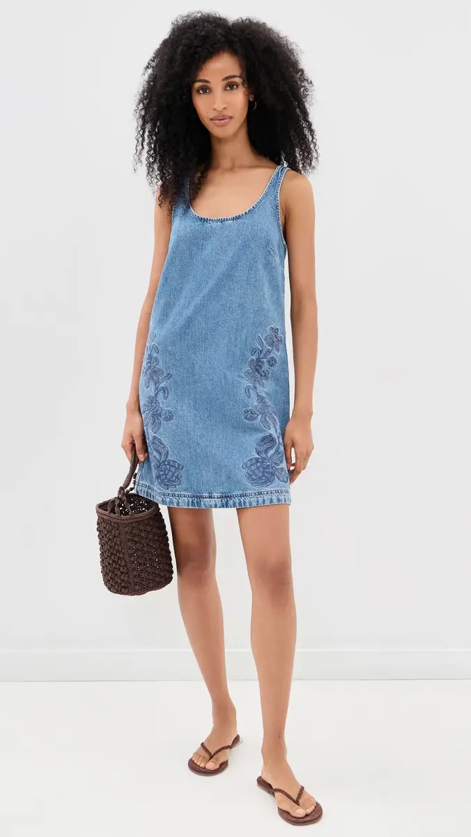 Madewell Denim Embroidered Mini Dress | Thumbnail 5 Madewell Denim Embroidered Mini Dress | Thumbnail 5
