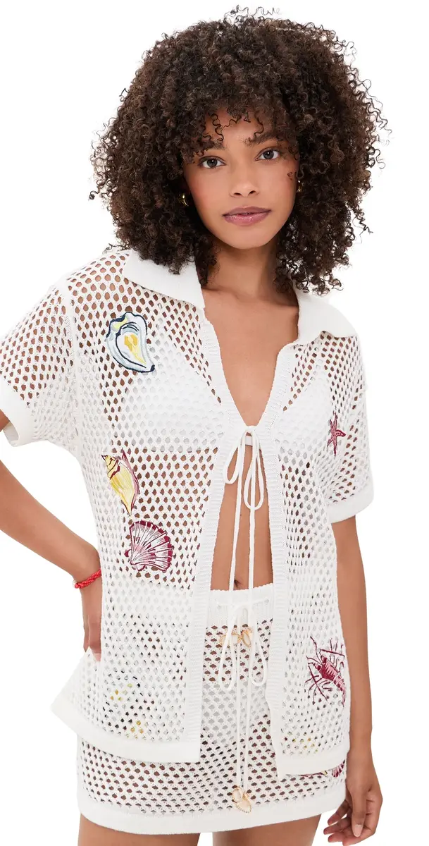 MINKPINK Soleia Crochet Top White/Multi M | Image 1 MINKPINK Soleia Crochet Top White/Multi M | Image 1