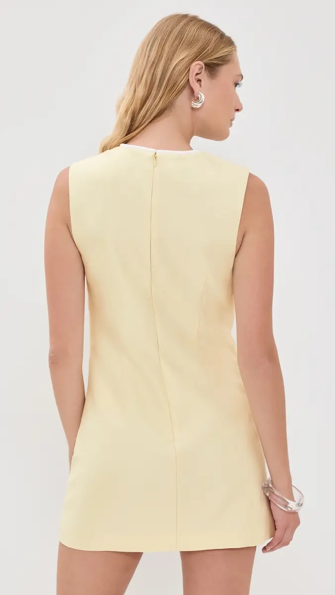 Self-Portrait Yellow Taffeta Bow Mini Dress | Thumbnail 3 Self-Portrait Yellow Taffeta Bow Mini Dress | Thumbnail 3