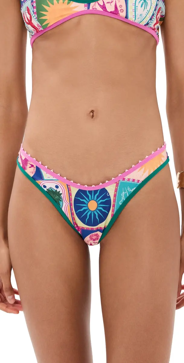Agua Bendita Avy Hand Embroidered Reversible Bikini Bottoms Multicolor S | Image 1 Agua Bendita Avy Hand Embroidered Reversible Bikini Bottoms Multicolor S | Image 1