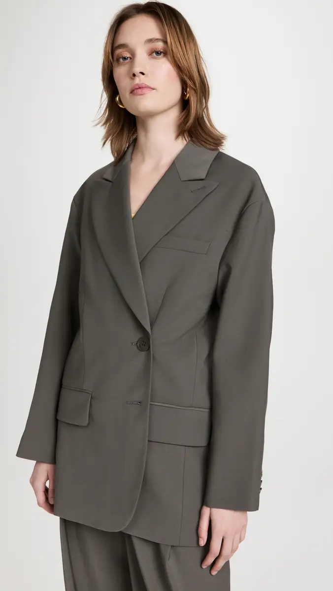 Tibi Tropical Wool Liam Blazer | Thumbnail 2 Tibi Tropical Wool Liam Blazer | Thumbnail 2