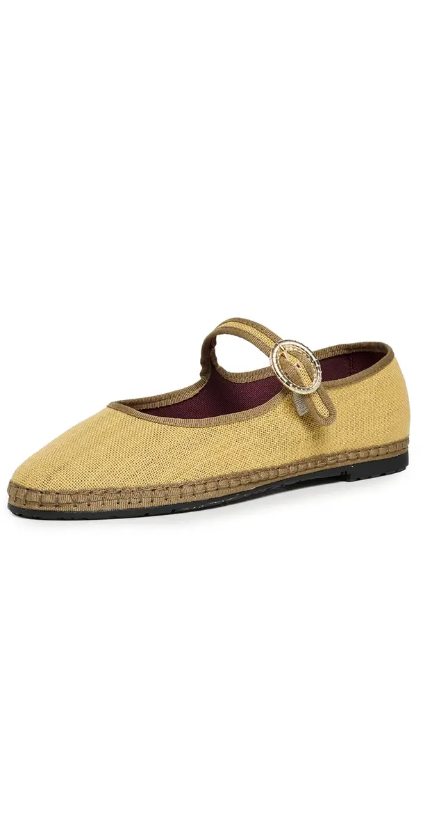 Flabelus Alessia Mary Jane Flats Yellow 39 | Image 1 Flabelus Alessia Mary Jane Flats Yellow 39 | Image 1