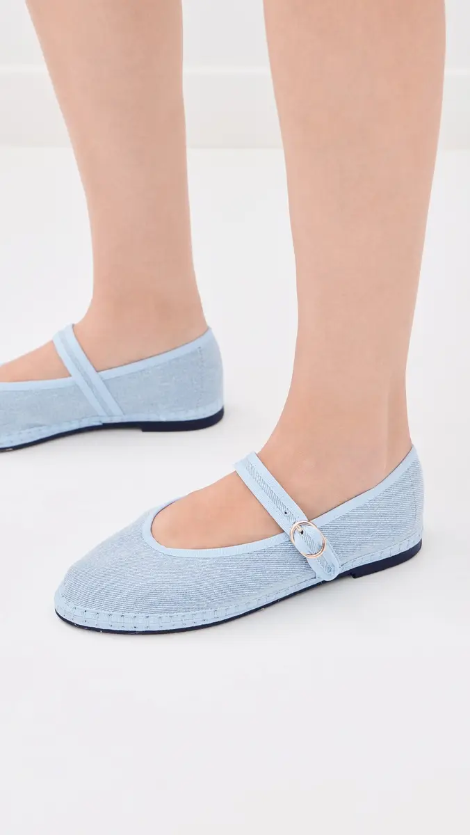 Flabelus Pierre Light Denim Mary Jane Falts | Thumbnail 3 Flabelus Pierre Light Denim Mary Jane Falts | Thumbnail 3