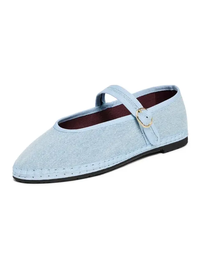Pierre Light Denim Mary Jane Falts Pierre Light Denim Mary Jane Falts