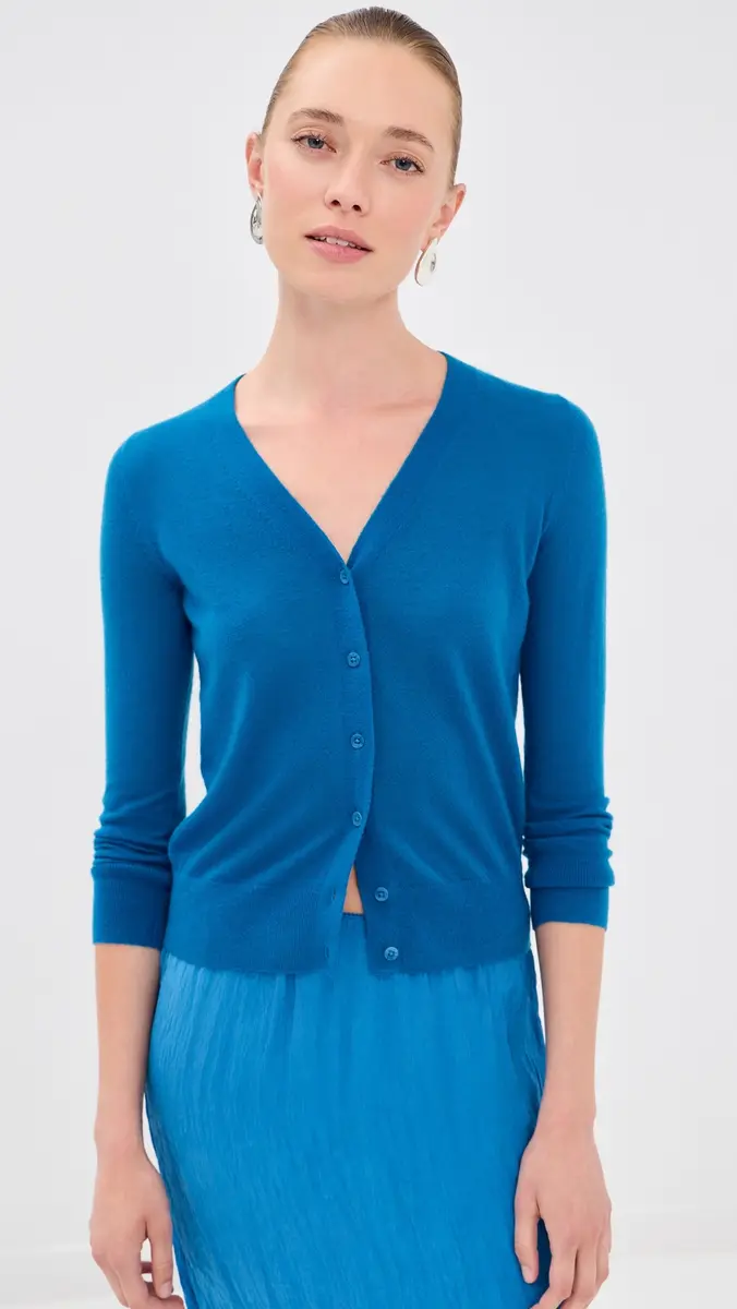 Tibi Mercerized Wool Shrunken Cardigan | Thumbnail 2 Tibi Mercerized Wool Shrunken Cardigan | Thumbnail 2