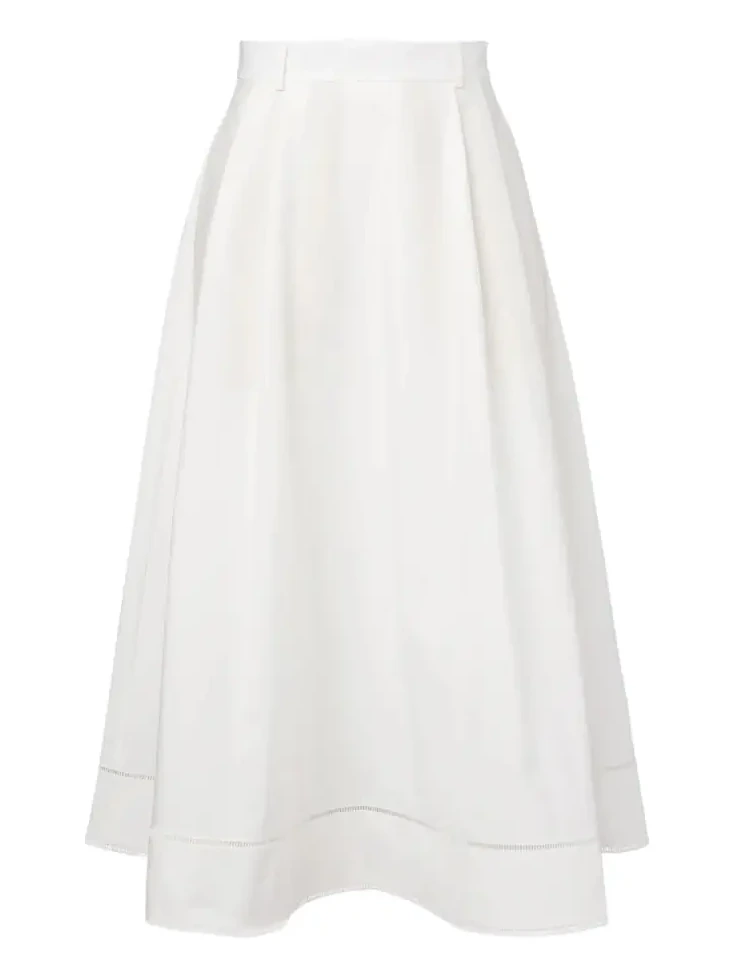 Róhe Embroidered cotton poplin maxi skirt Róhe Embroidered cotton poplin maxi skirt