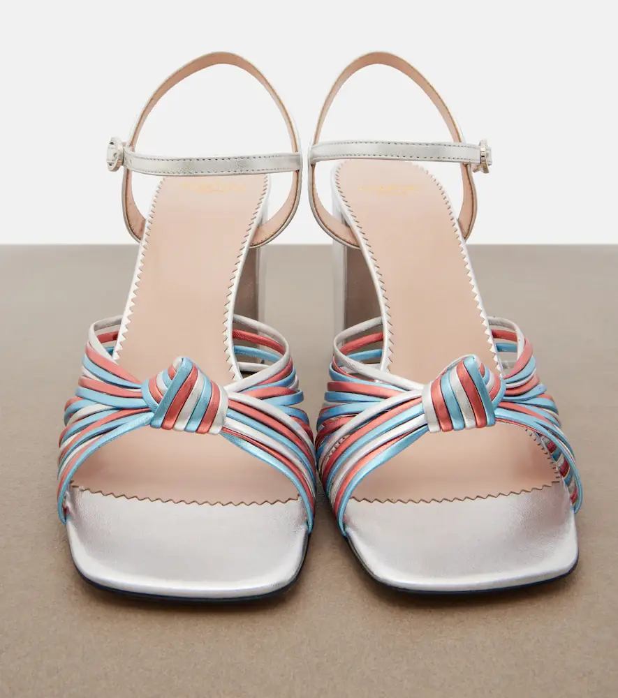 Valentino Garavani Annet metallic leather sandals | Thumbnail 2 Valentino Garavani Annet metallic leather sandals | Thumbnail 2