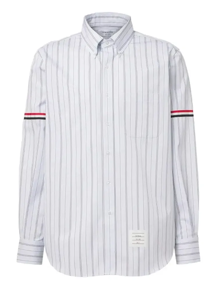 4-Bar striped cotton shirt