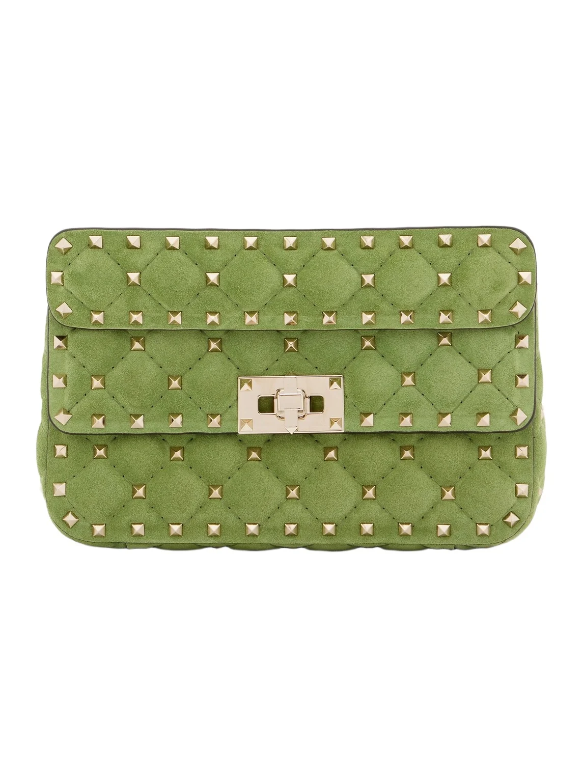 Valentino Garavani Rockstud Spike Small suede top-handle bag