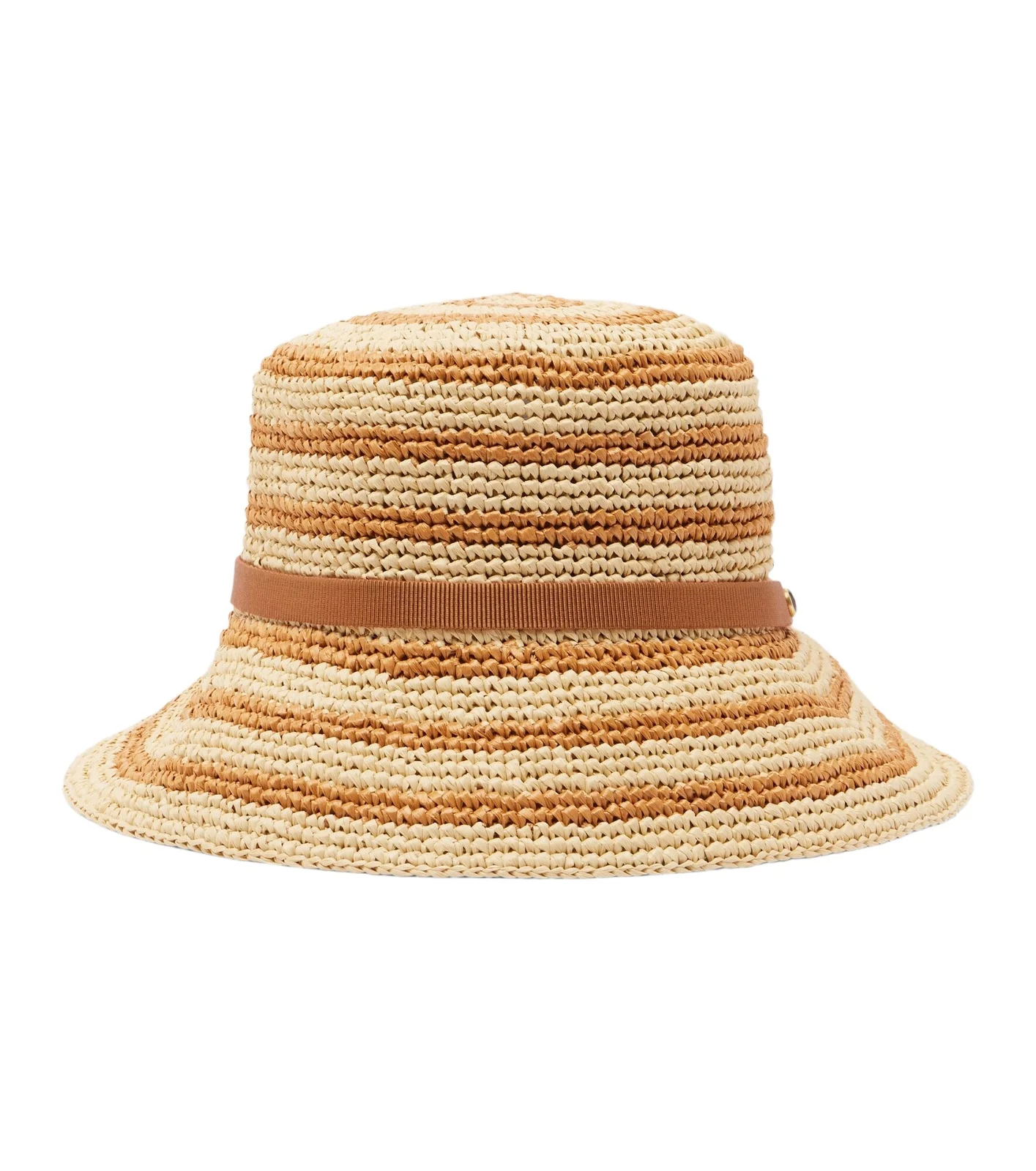VLogo raffia bucket hat