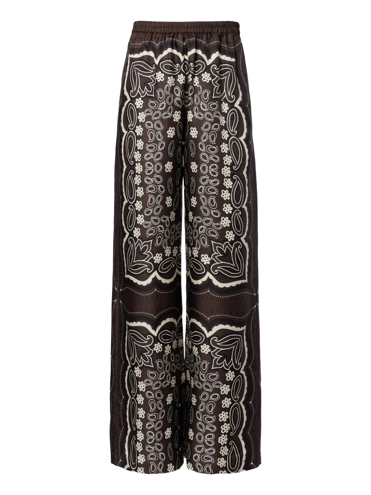 Morgan printed silk twill wide-leg pants Morgan printed silk twill wide-leg pants