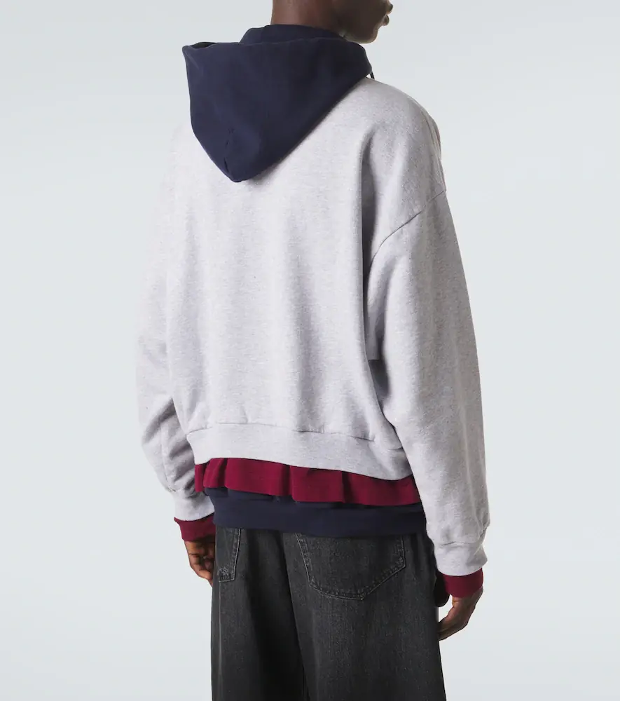 Balenciaga Logo layered cotton jersey hoodie | Thumbnail 5 Balenciaga Logo layered cotton jersey hoodie | Thumbnail 5
