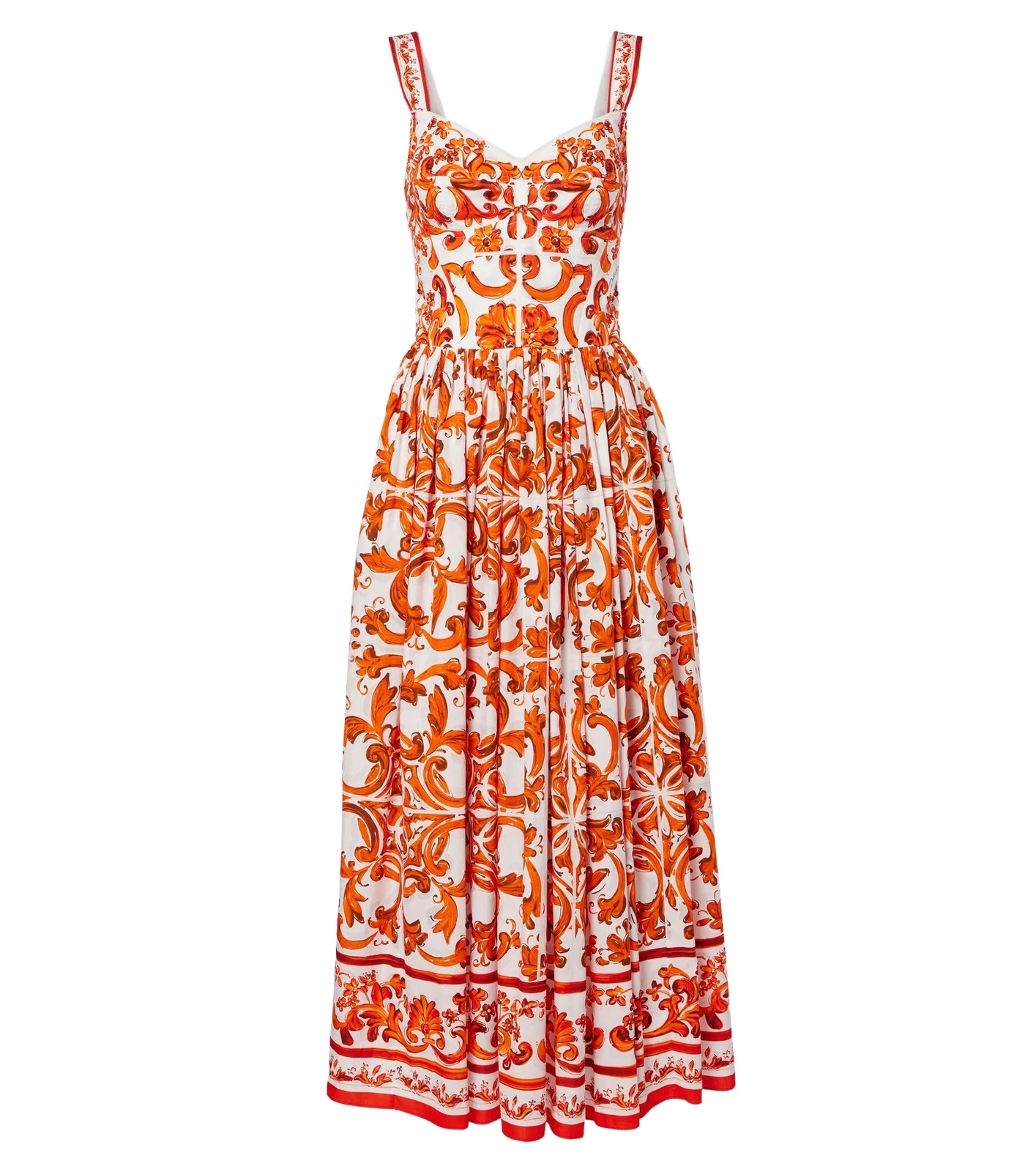 Majolica cotton poplin maxi dress Majolica cotton poplin maxi dress