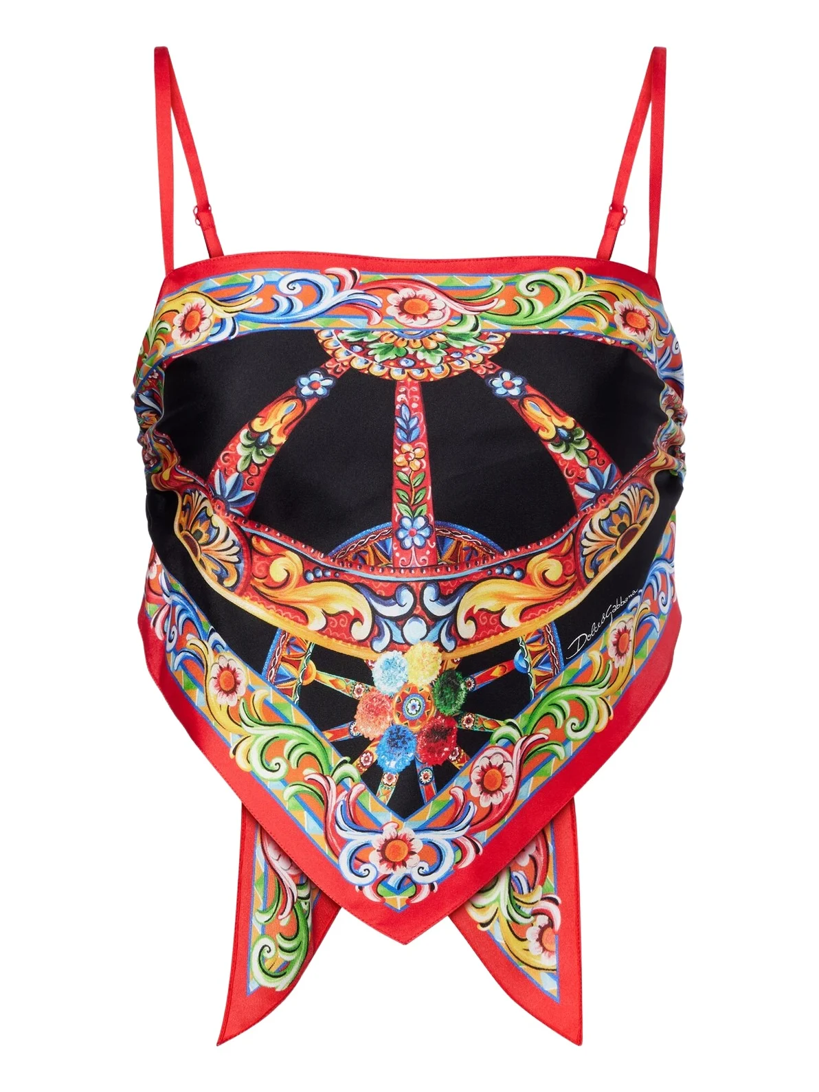 Carretto silk twill crop top Carretto silk twill crop top