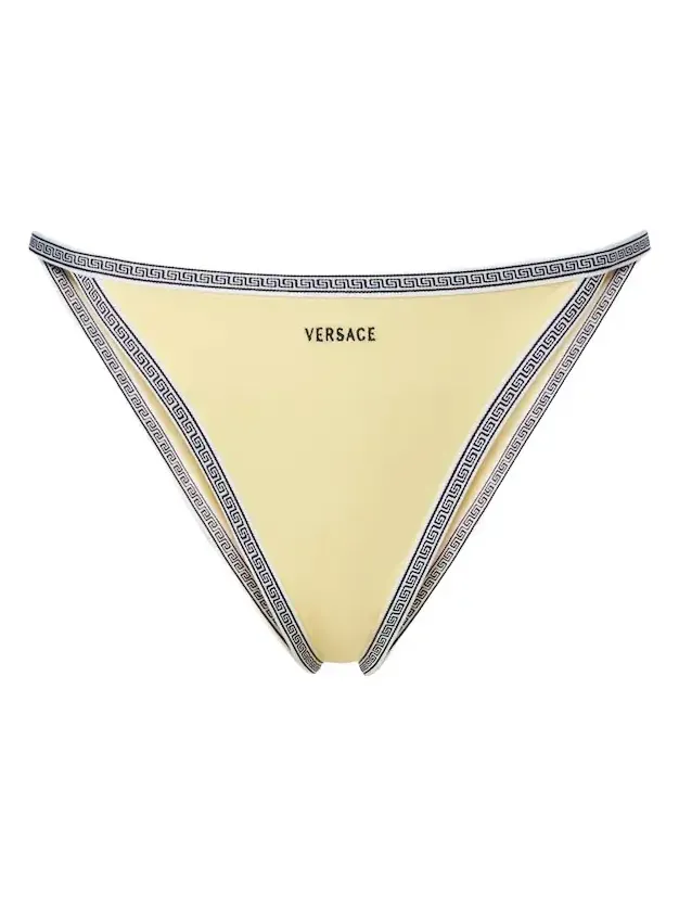Greca embroidered bikini bottoms