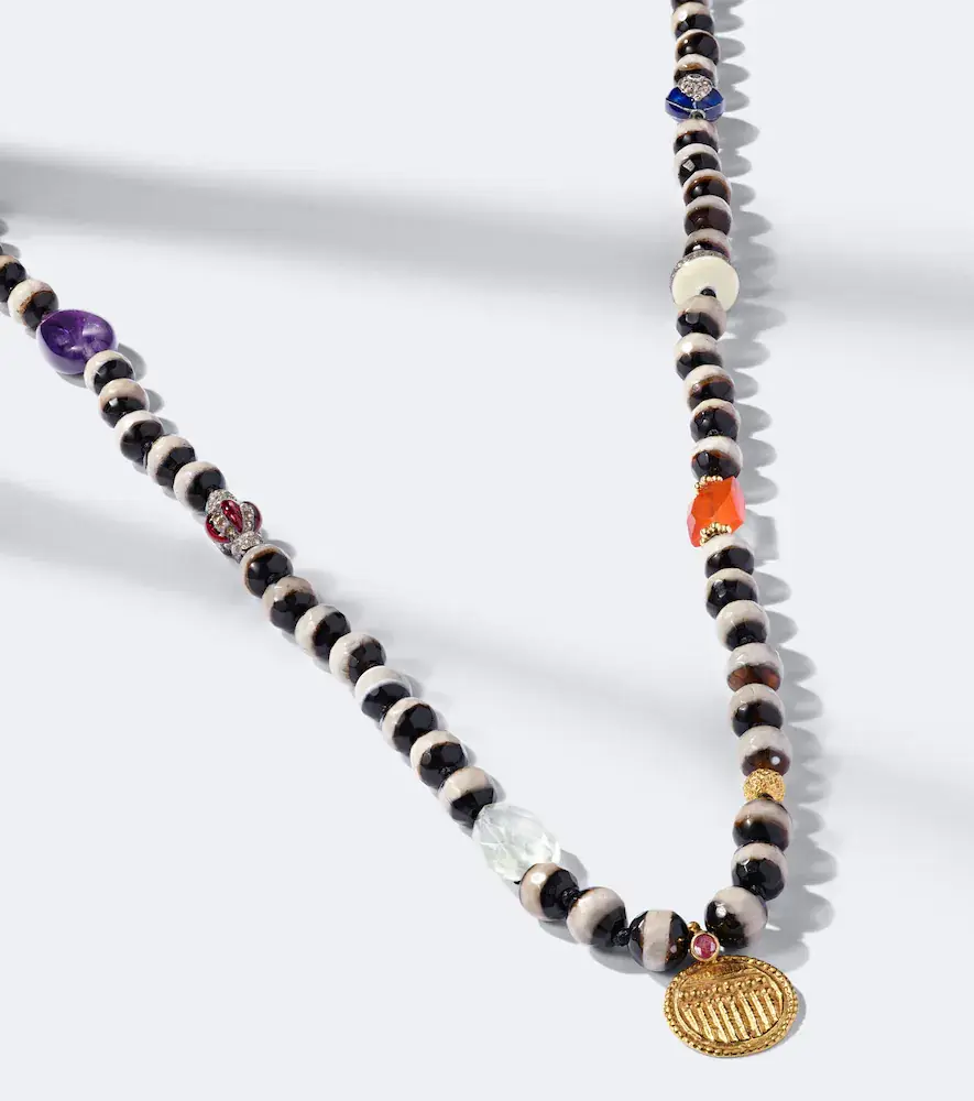 Ileana Makri Beaded necklace with gemstones | Thumbnail 2