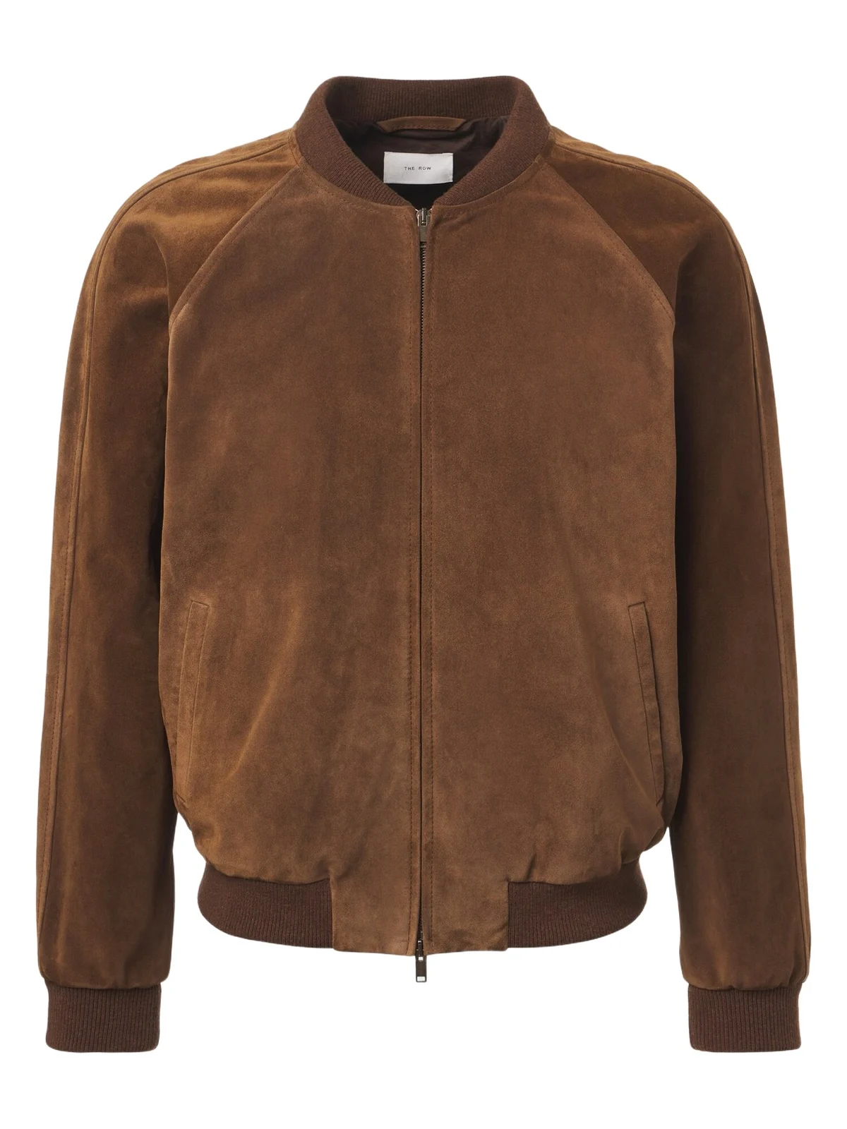 The Row Ramiro suede bomber jacket