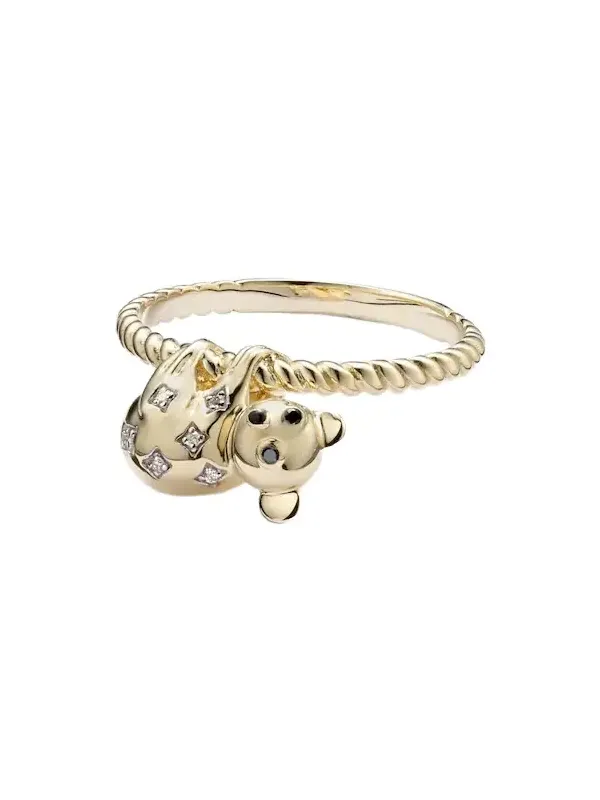 Yvonne Léon Koala 9kt gold ring with diamonds Yvonne Léon Koala 9kt gold ring with diamonds