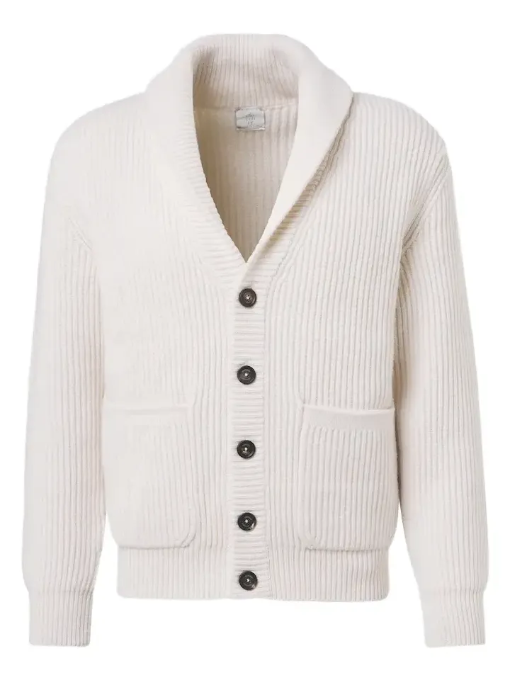 ELEVENTY Ribbed-knit wool cardigan