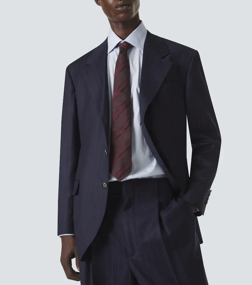 Brunello Cucinelli Striped silk tie | Thumbnail 3