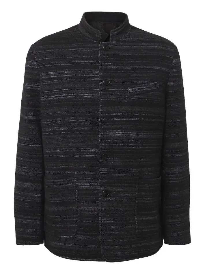 Space-dyed wool-blend jacket