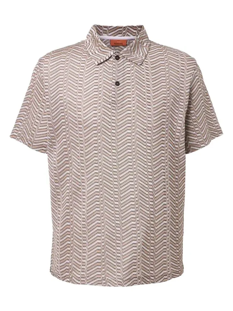 Greek Key polo shirt