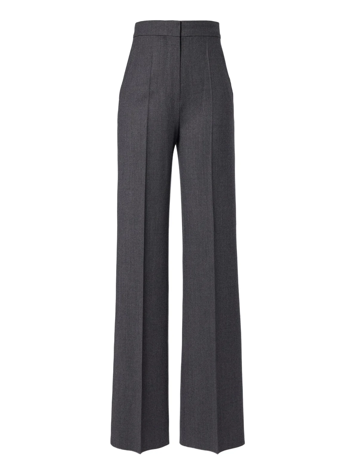 Wool-blend wide-leg pants