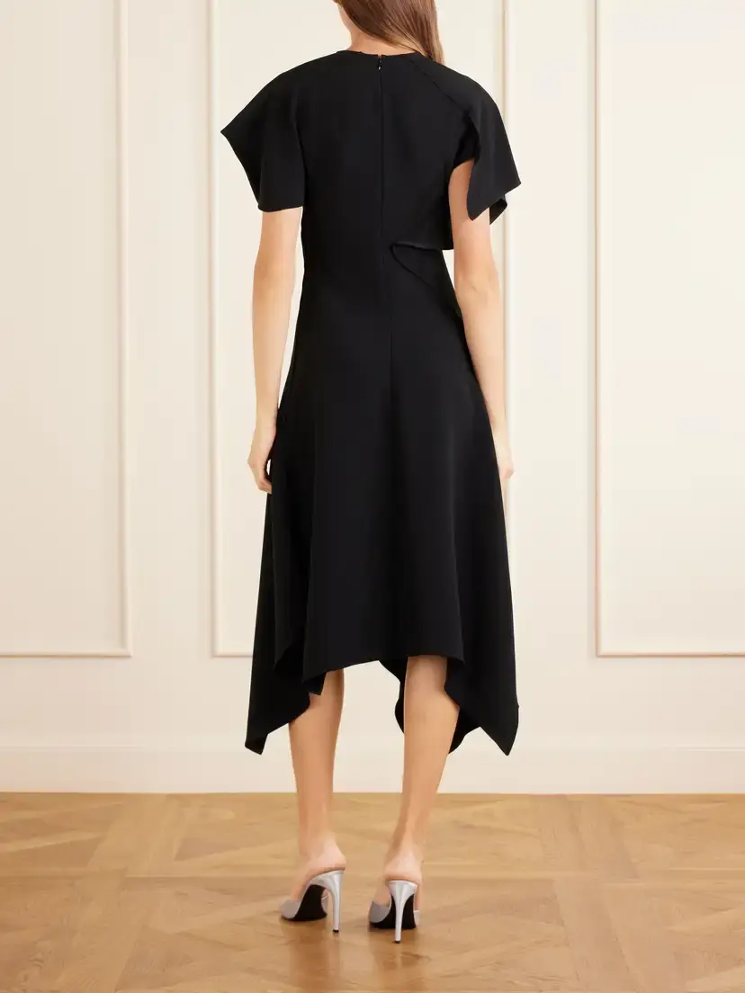 Victoria Beckham Draped Jersey Midi Dress | Thumbnail 3