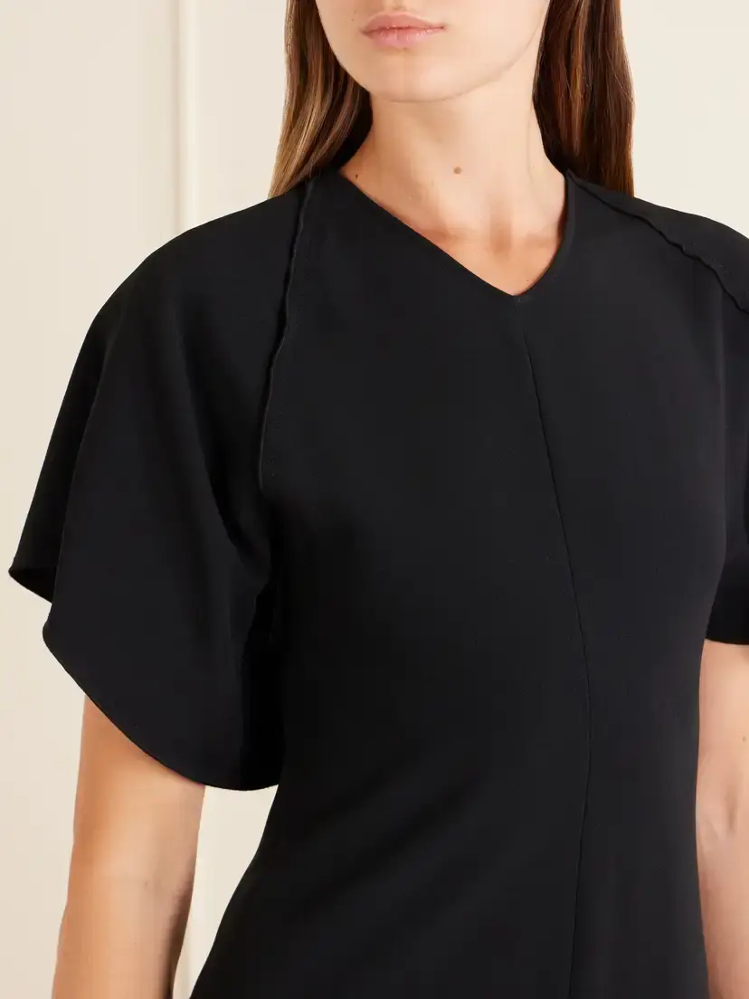 Victoria Beckham Draped Jersey Midi Dress | Thumbnail 4