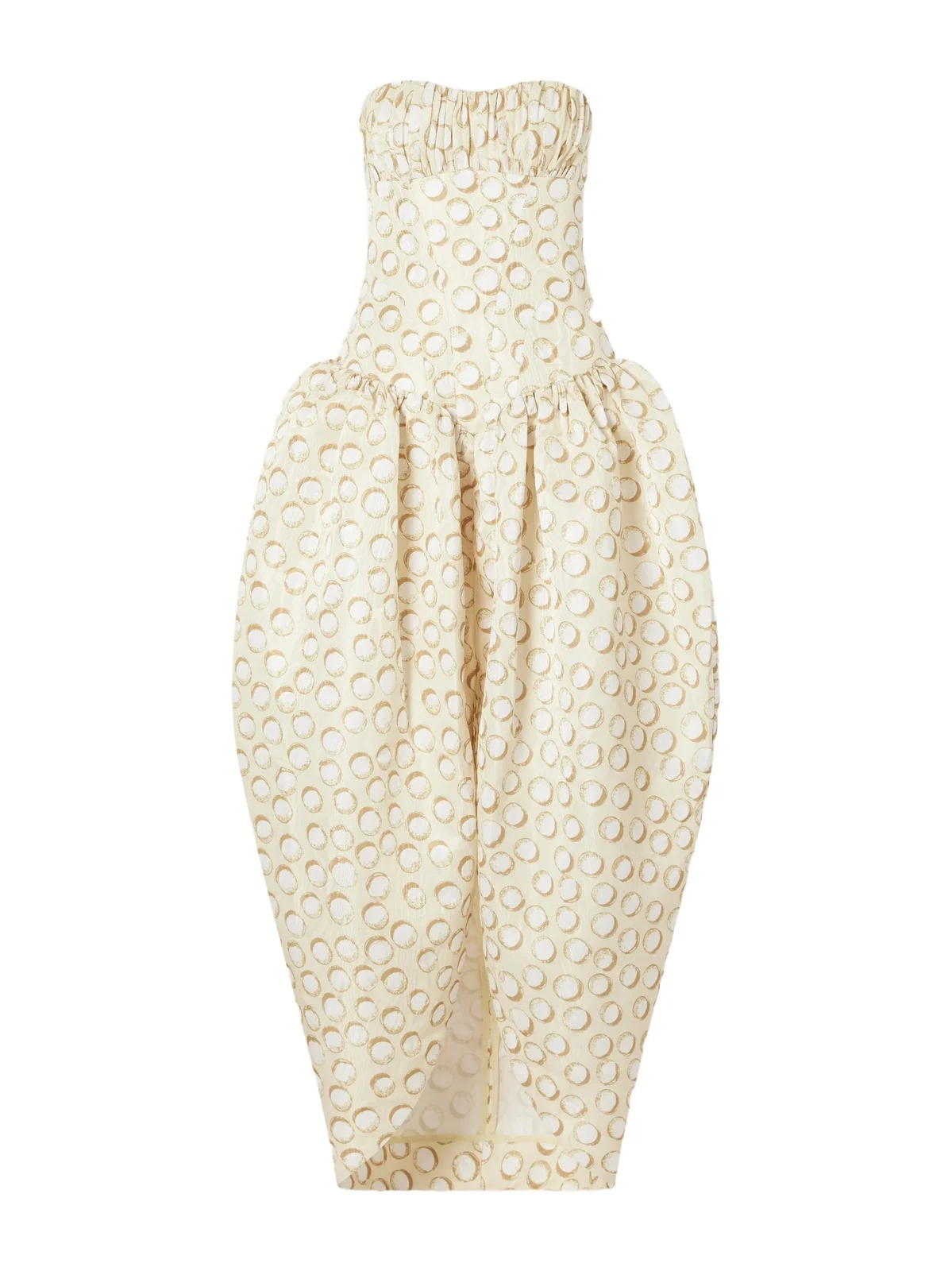 Paula Ruched Printed Brocade Gown Paula Ruched Printed Brocade Gown