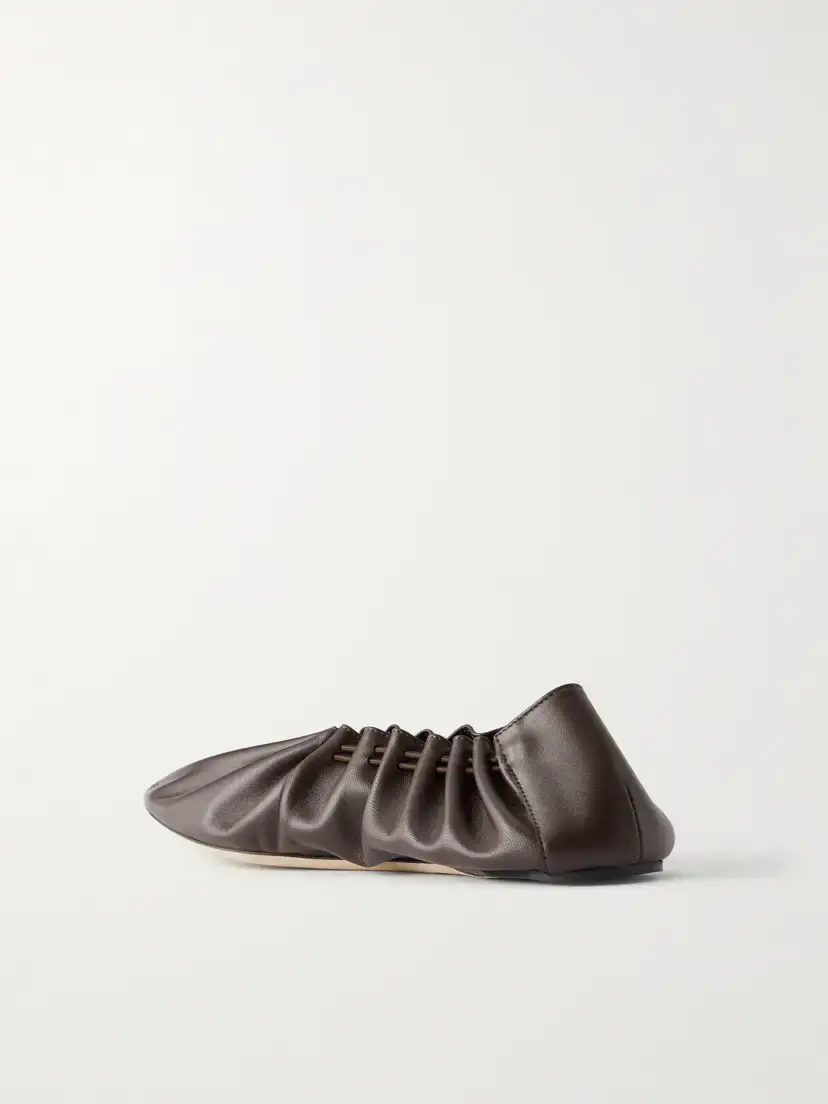 Staud Rue Gathered Leather Ballet Flats | Thumbnail 3 Staud Rue Gathered Leather Ballet Flats | Thumbnail 3
