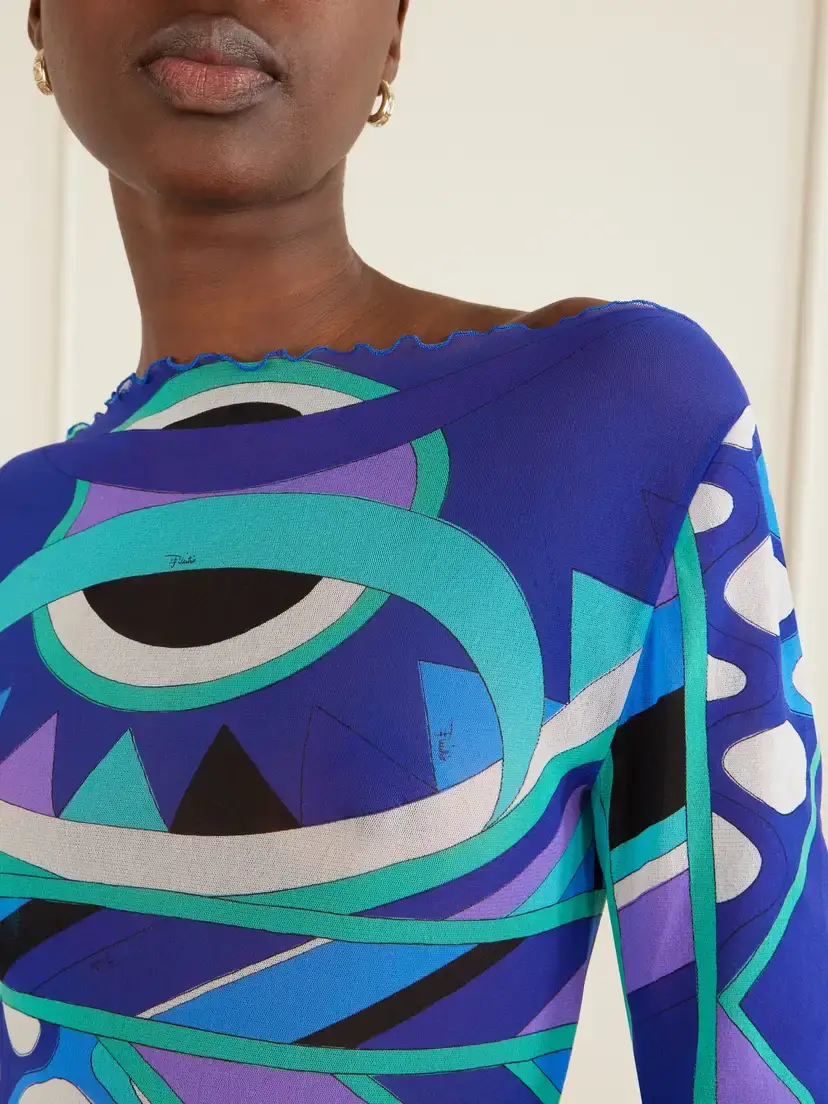 PUCCI Printed Tulle Maxi Dress | Thumbnail 4 PUCCI Printed Tulle Maxi Dress | Thumbnail 4