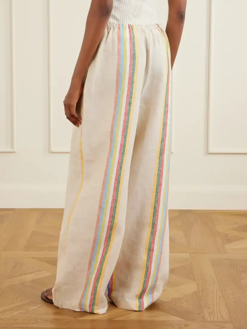 Staud Mateo Striped Linen Wide-leg Pants | Thumbnail 4 Staud Mateo Striped Linen Wide-leg Pants | Thumbnail 4