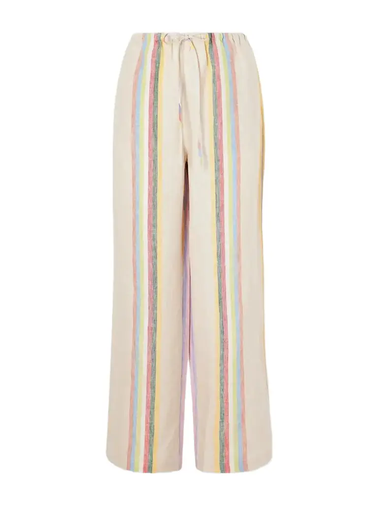Staud Mateo Striped Linen Wide-leg Pants | Image 1 Staud Mateo Striped Linen Wide-leg Pants | Image 1