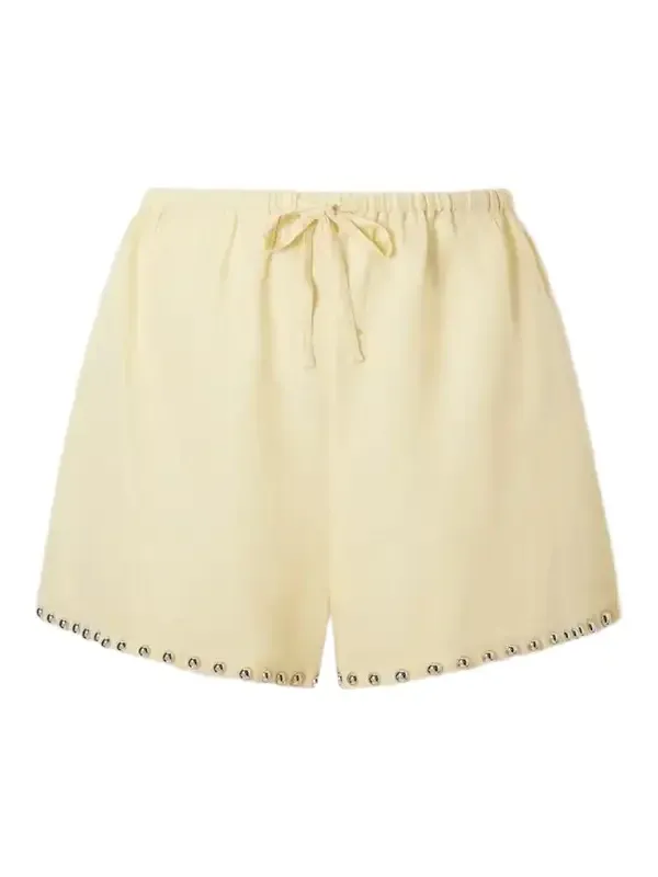 Paddle Studded Linen Shorts Paddle Studded Linen Shorts