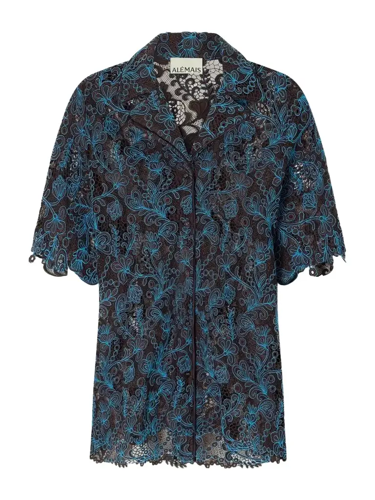 ALÉMAIS Francine Guipure Lace Shirt | Image 1 ALÉMAIS Francine Guipure Lace Shirt | Image 1