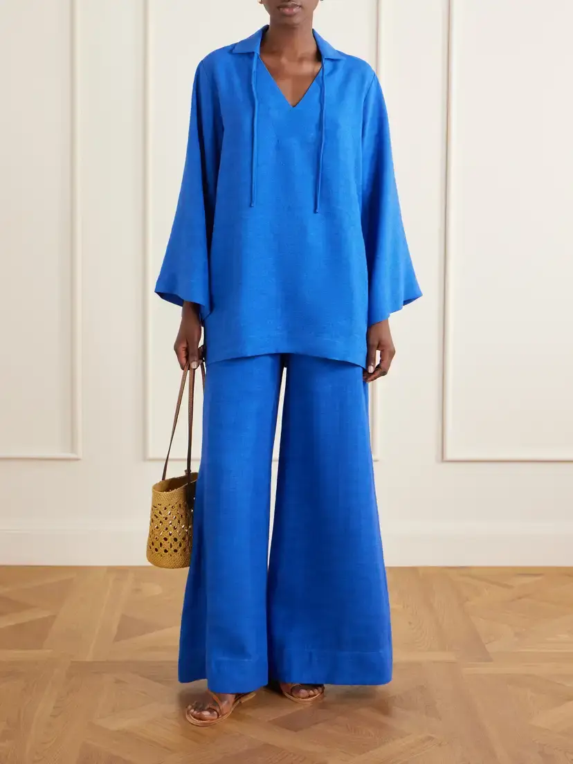Lisa Marie Fernandez Tie-detailed Woven Tunic | Thumbnail 2