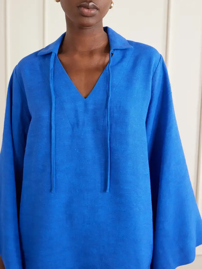 Lisa Marie Fernandez Tie-detailed Woven Tunic | Thumbnail 4