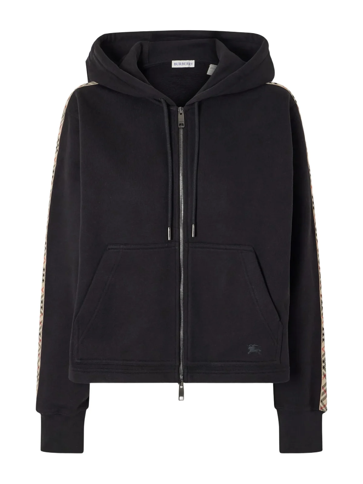 Burberry Harper Checked Cotton-jersey Zip-up Hoodie