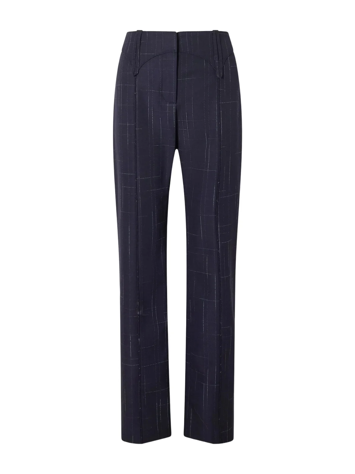 Checked Wool-blend Straight-leg Pants Checked Wool-blend Straight-leg Pants