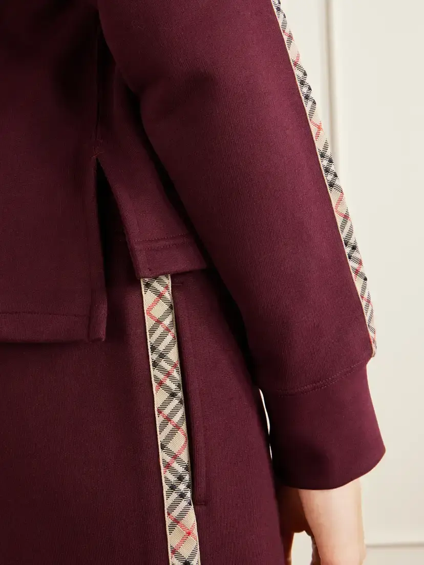 Burberry Harper Checked Cotton-jersey Zip-up Hoodie | Thumbnail 5 Burberry Harper Checked Cotton-jersey Zip-up Hoodie | Thumbnail 5