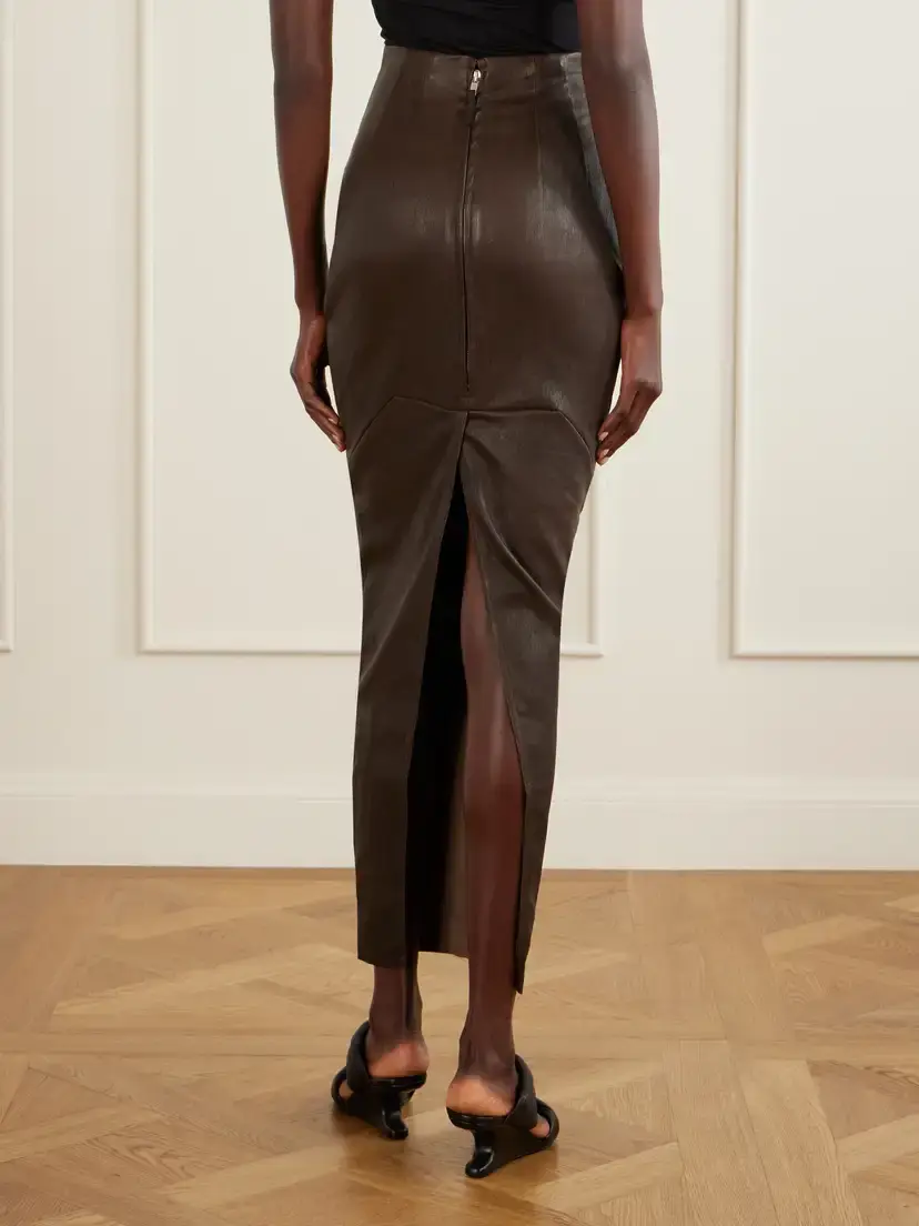 Rick Owens Dirt Pillar Textured-leather Maxi Skirt | Thumbnail 4 Rick Owens Dirt Pillar Textured-leather Maxi Skirt | Thumbnail 4