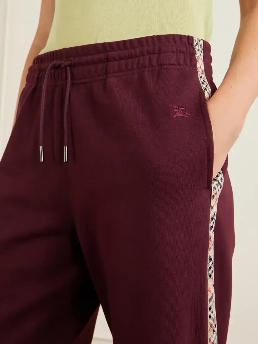 Burberry Jodie Checked Cotton-jersey Straight-leg Track Pants | Thumbnail 5
